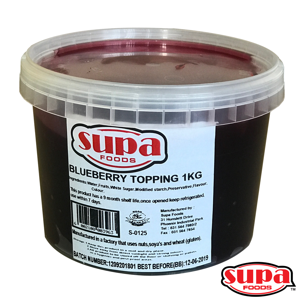 A 1kg tub of Blackberry Topping (Real Fruit)