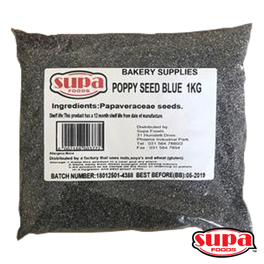 A 1kg bag of poppy seeds