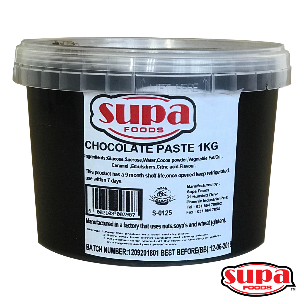 A 1kg tub of chocolate paste 