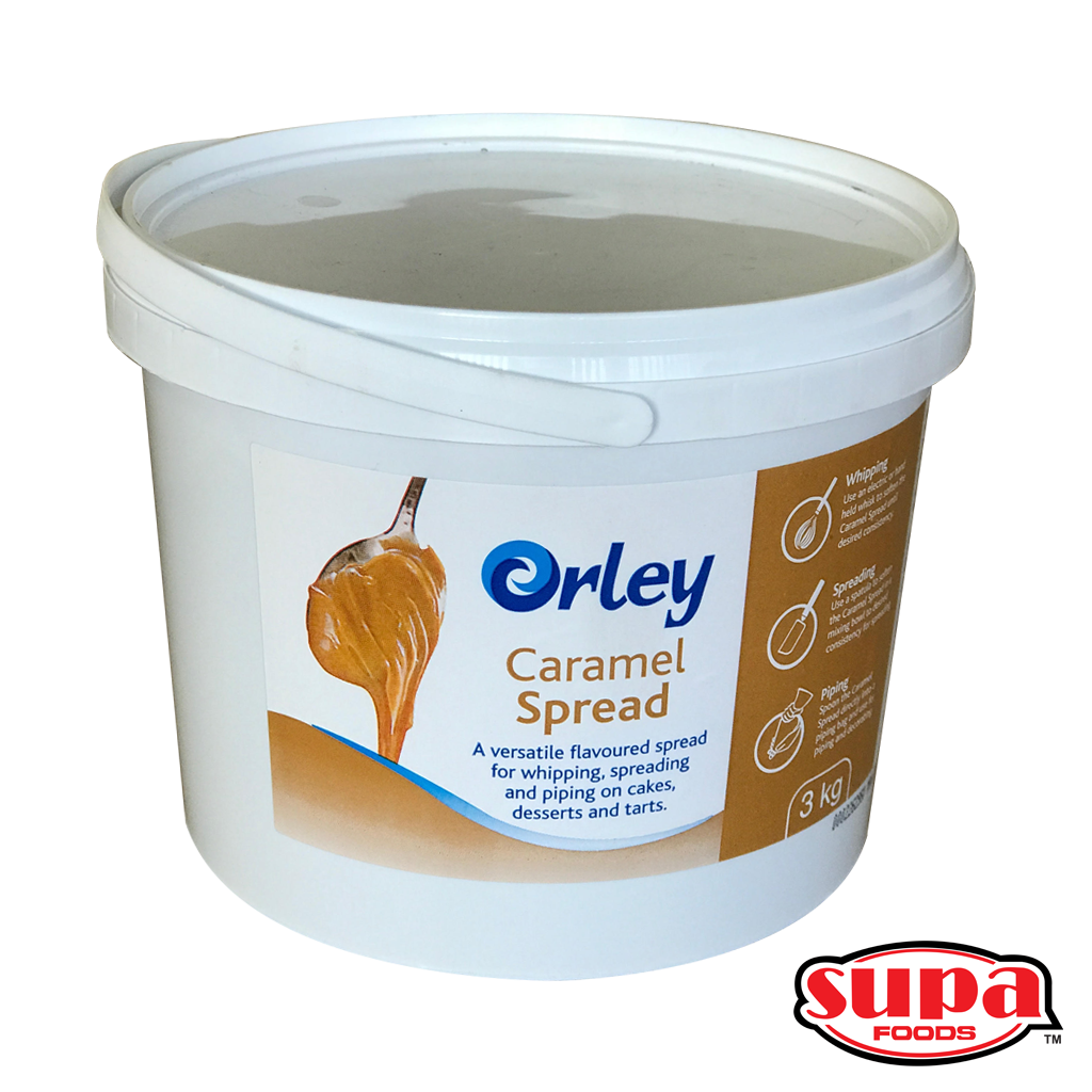 A 3kg tub of Orley Caramel Spread