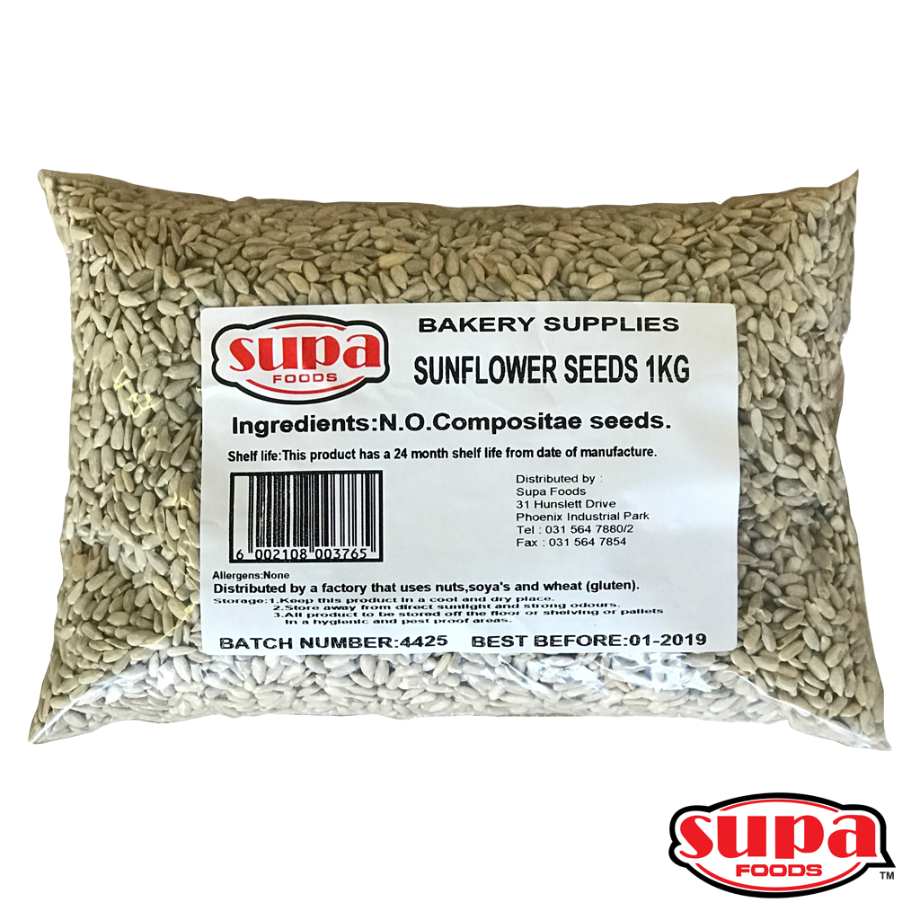 A 1kg bag of sunflower seeds